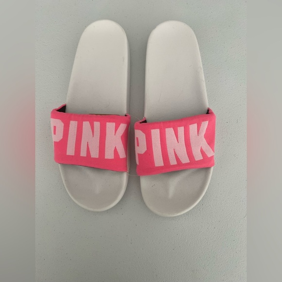 NWT Women's Hot Pink VICTORIA'S
SECRET PINK Seamless Slides Sandals
Shoes Sz L - Picture 1 of 6